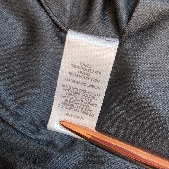 Express Black Double Layer Strappy Dress w/ Side Cutouts and Lace Up Back Sz L - Picture 7 of 9